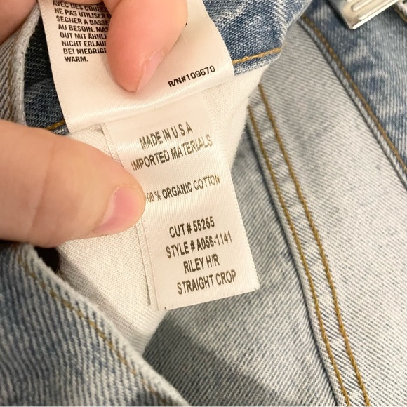 AGOLDE Riley Light Wash Denim High Rise Straight Leg Ankle Jean Women’s 29 - Picture 9 of 11